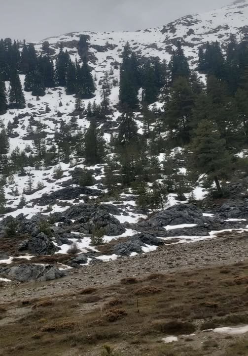 Alanya’da dolu ve kar sürprizi