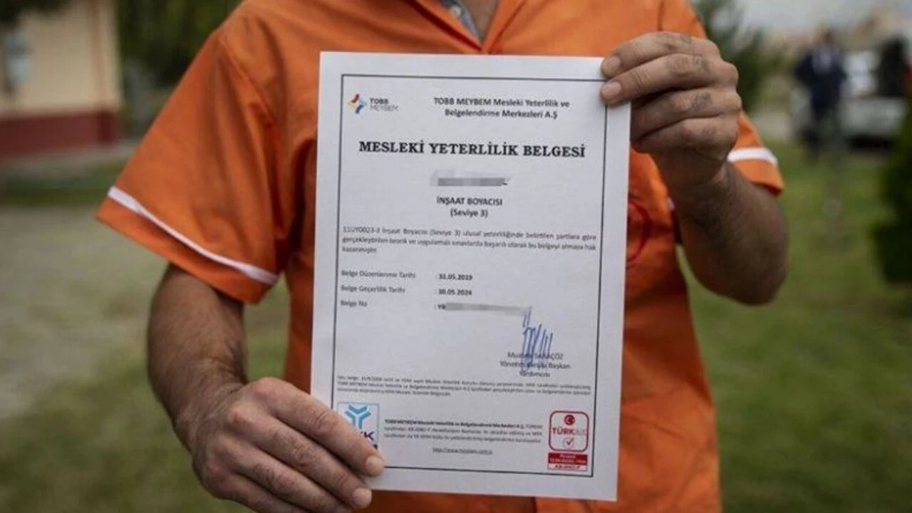 40 MESLEKTE BELGE ZORUNLULUĞU