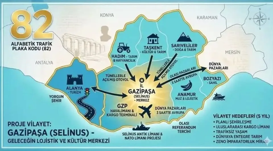 GAZİPAŞA İL OLMAK İSTİYOR