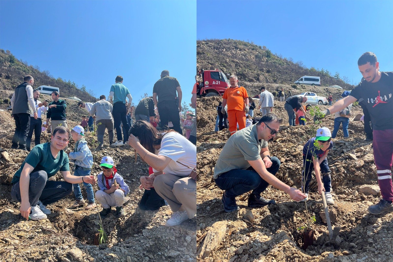 ALKÜ’LÜ MİNİKLER FİDAN DİKİP ÇİLEK TOPLADI