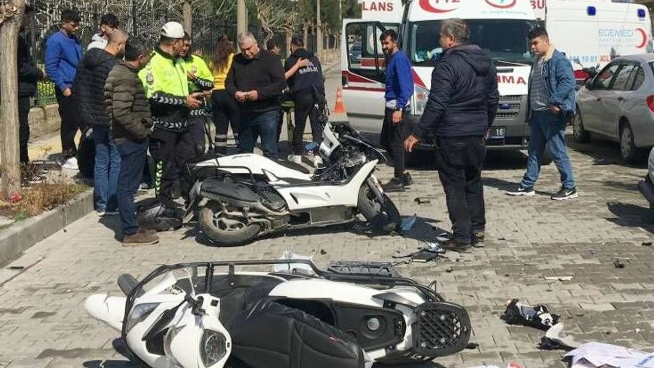 MOTOSİKLETLER ÇARPIŞTI