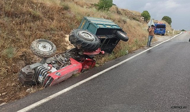 TRAKTÖR KAZASINDA 1 YARALI