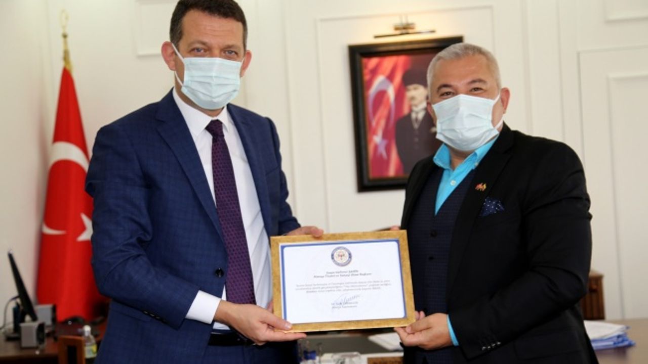 KAYMAKAM ÜRKMEZER’DEN BAŞKAN ŞAHİN’E TEŞEKKÜR BELGESİ