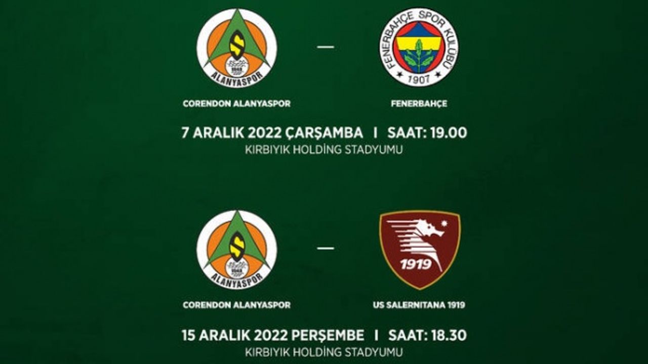 Alanyaspor'un hazırlık maçı programı belli oldu