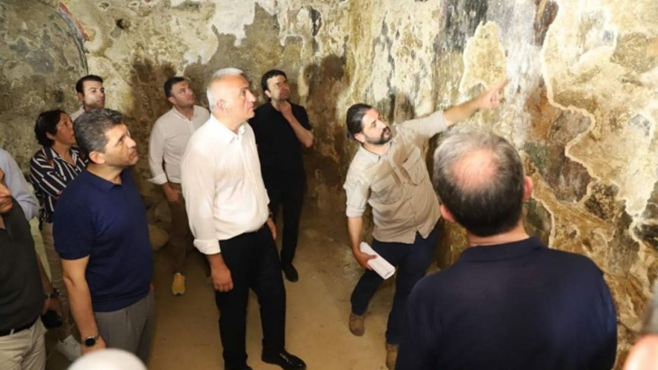 KÜLTÜR VE TURİZM BAKANI MEHMET NURİ ERSOY ALANYA SYEDRA ANTİK KENTİNİ ZİYARET ETTİ
