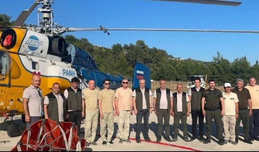 ALANYA'DA İKİ NOKTAYA HELİKOPTER KONUŞLANDIRILDI